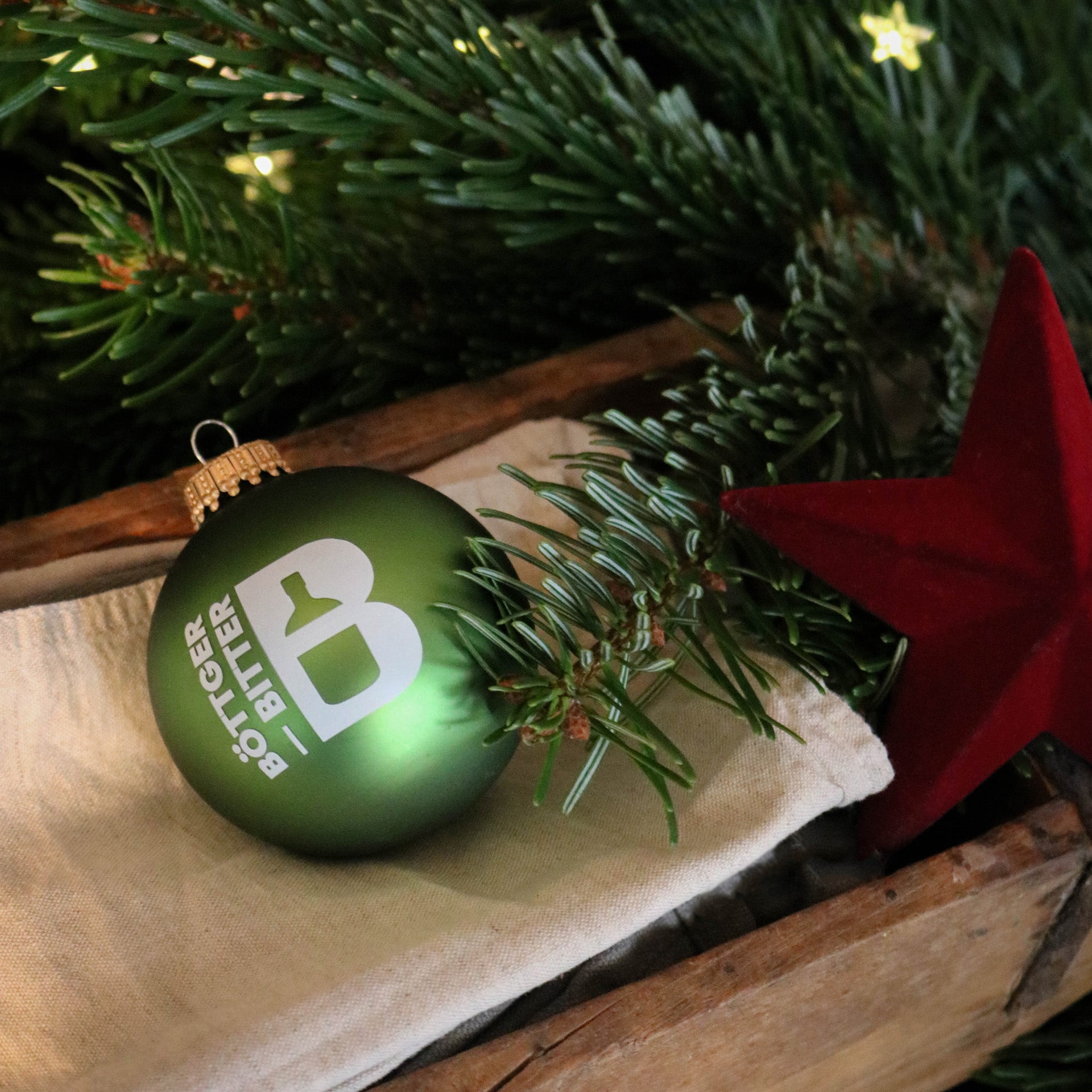 Böttger-Bitter Weihnachtsbaumkugel Grün